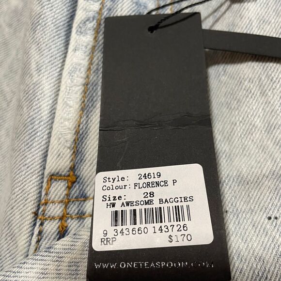 One x Teaspoon Awesome Baggies High Waist Straight Jeans - Florence Painted 28 - Picture 8 of 8